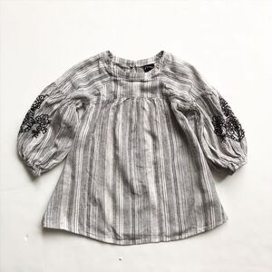 Artclass stripe embroidered sleeve dress EUC 2T